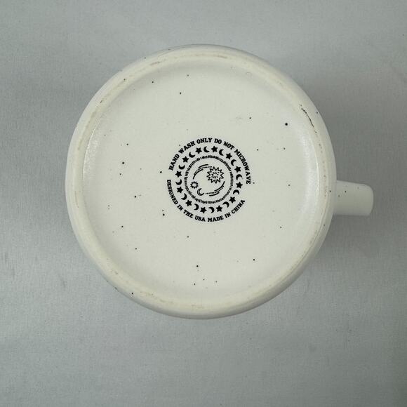 Hamsa Hand Ceramic Coffee Tea Mug 20 oz Blue Hand Gold Colored Stars Evil Eye - Picture 8 of 11